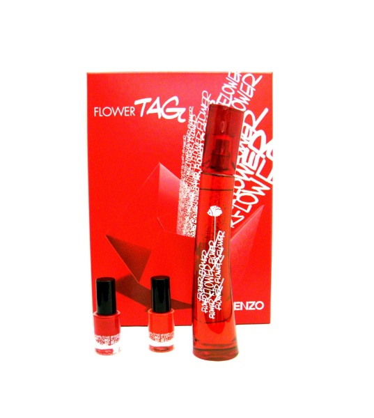 KENZO Flower By Kenzo Tag 50ml Edt & 2 Nail Polish W Set
