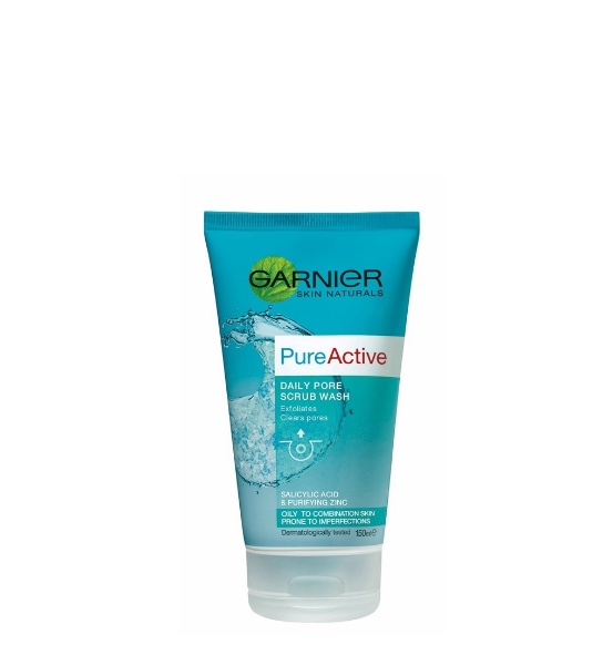 ژل اسکراب پاک کننده عمیق منافذ پوست گارنیه مدل Pure Active حجم 150 میل