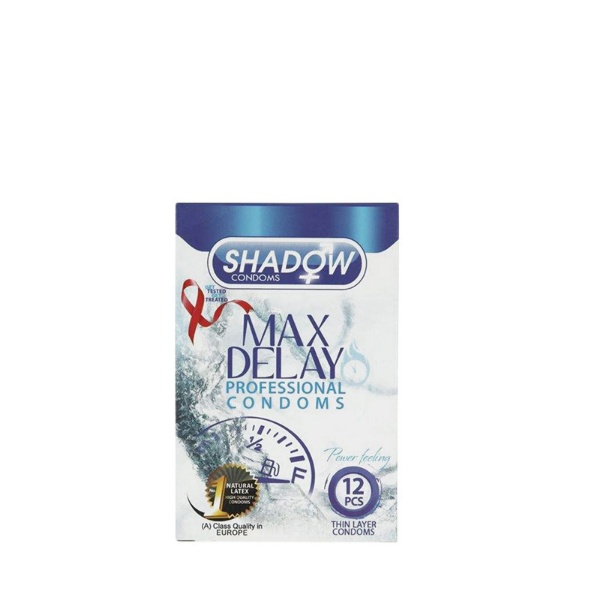 کاندوم خاردار گیاهی شادو مدل Max Delay بسته 12 عددی