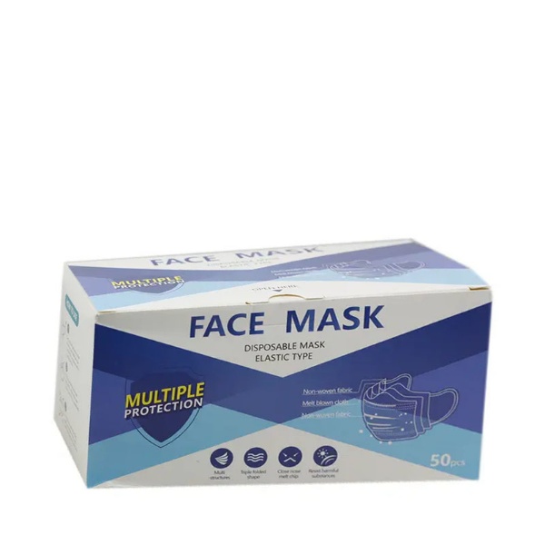 ماسک سه لایه ضد ویروس، گرد و غبار،باکتری و آلودگی 50 عددی