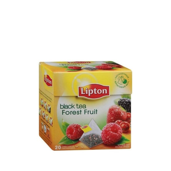 تی بگ چای سیاه طعم میوه های جنگلی لیپتون 20 عددی