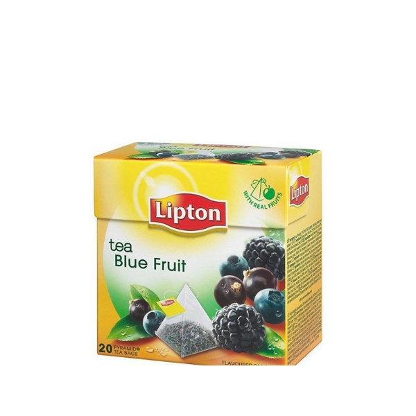 چای سیاه میوه ای با تکه های بلوبری،تمشک،توت سیاه و انگور فرنگی لیپتون 20 عددی