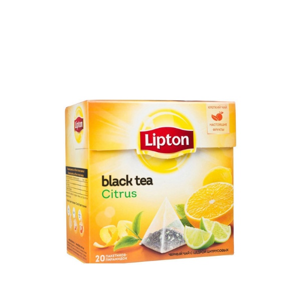 تی بگ چای سیاه با طعم مرکبات لیپتون 20 عددی