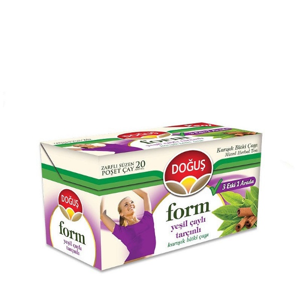 چای سبز لاغری با طعم دارچین دوغوش 20 عددی