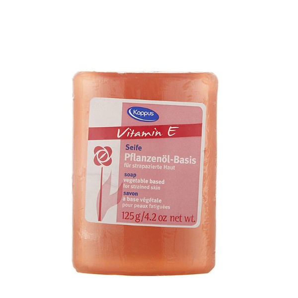 صابون مرطوب کننده،شاداب کننده و رفع کننده تیرگی پوست حاوی ویتامین E مناسب انواع پوست کاپوس 125 گرم