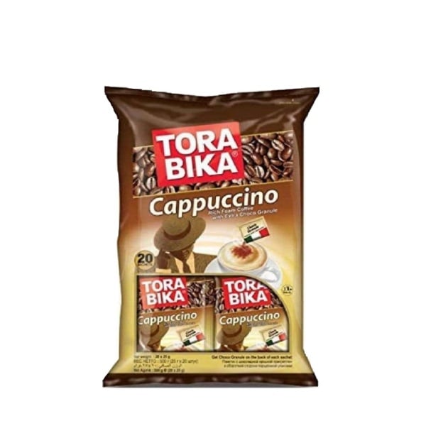 کاپوچینو فوری تورابیکا همراه با پودر شکلات اضافه  20 عددی