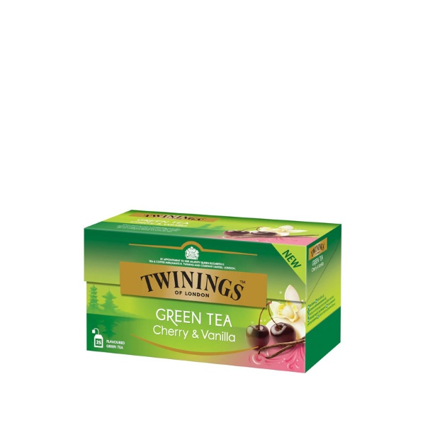 چای سبز با طعم گیلاس و وانیل توینینگز 25 عددی