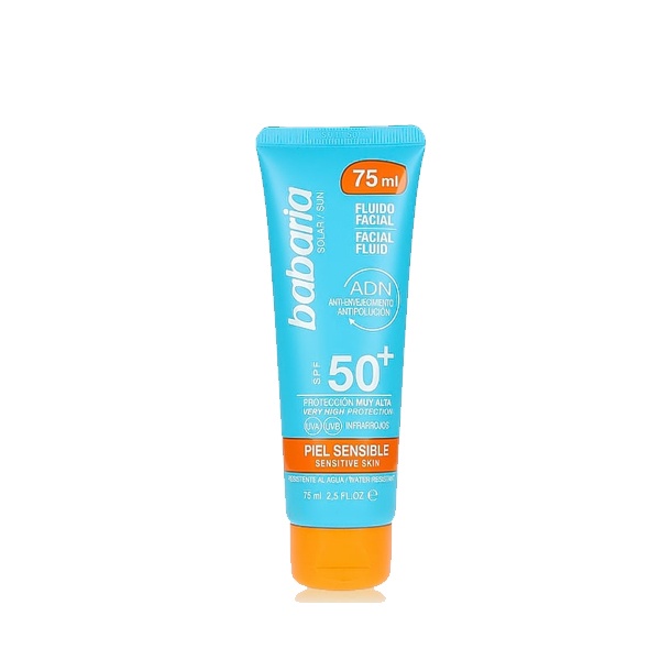 ضد آفتاب بدون رنگ Spf 50 فلوئید باباریا 75میل