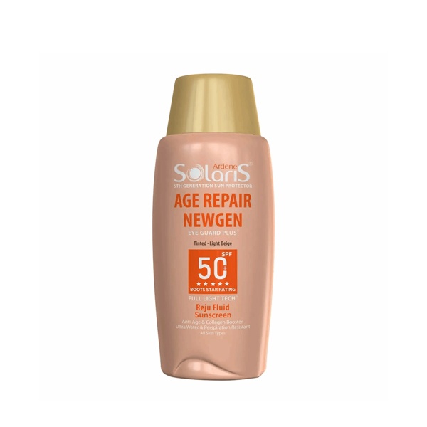 فلوئید ضد آفتاب SPF50 جهت پوست های دارای چروک های سطحی بژ روشن آردن سولاریس 75میل
