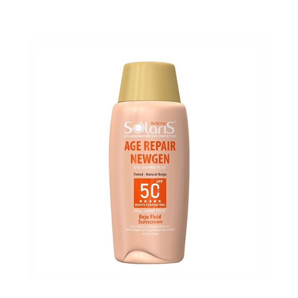 فلوئید ضد آفتاب SPF50 جهت پوست های دارای چروک های سطحی بژ طبیعی آردن سولاریس 75میل