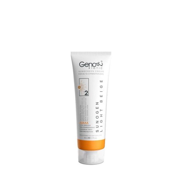  ضد آفتاب بژ روشن  پوست چرب SPF50 ژنوبایوتیک 50 میل