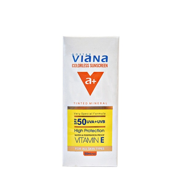 کرم ضد آفتاب Spf50  مناسب انواع پوست ویانا 50میل