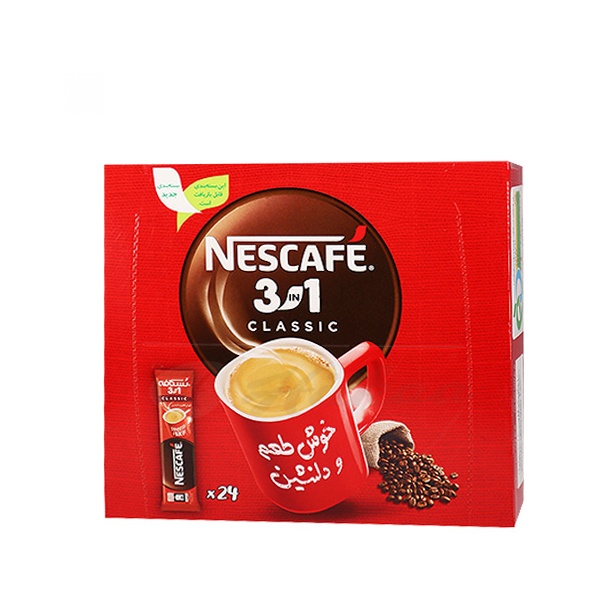پودر قهوه فوری 3 در 1 کلاسیک جعبه ای نسکافه 24عدد
