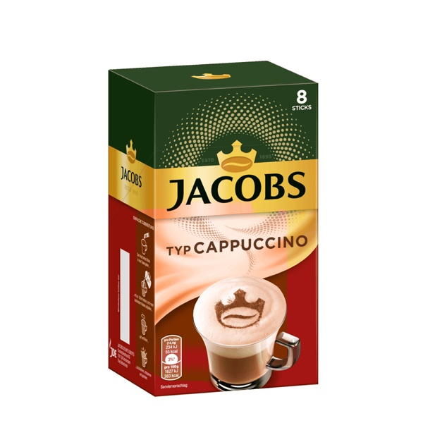 کاپوچینو با طعم غنی و کف فراوان جاکوبز 10عدد