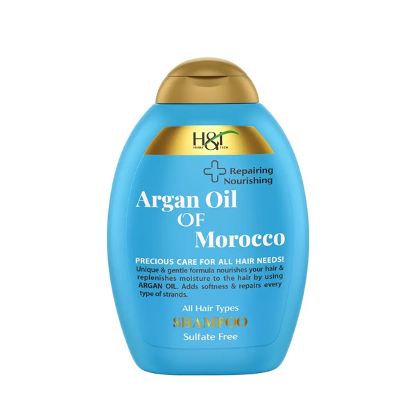 شامپو مغذی و بازسازی کننده حاوی روغن آرگان موروکو هرباتک 385 میل