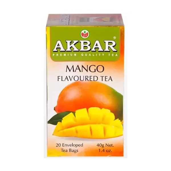 چای کیسه‌ای  اکبر  با طعم انبه 20عدد