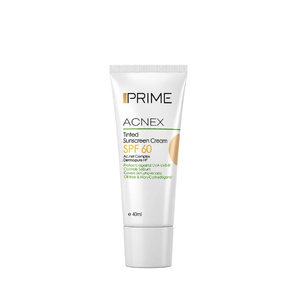 کرم ضد آفتاب رنگی (بژ روشن) با SPF60 مناسب پوست چرب پریم 40 میل